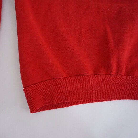 Vintage Jerzees Red Cat Kitten Embroidered Sweatshirt Grandma Chic Kitschcore M - Picture 6 of 11